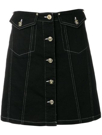 Versace Jeans buttoned A-line skirt