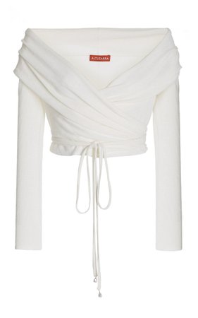 Crawley Knit Off-The-Shoulder Cropped Wrap Top By Altuzarra | Moda Operandi