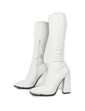 hippie tall white boots