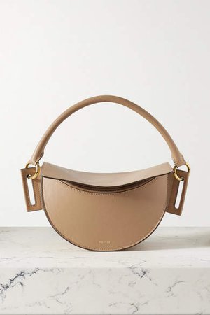 Dip Leather Shoulder Bag - Tan