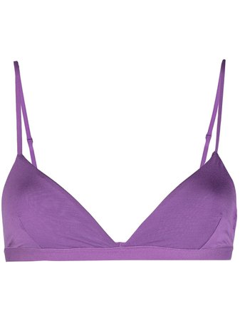Shop purple Baserange triangle bamboo-jersey bra with Afterpay - Farfetch Australia