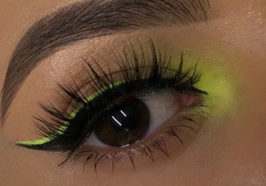 Black/Lime Eye Makeup