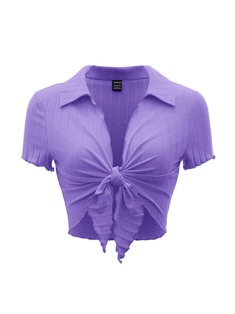 purple shein shirt