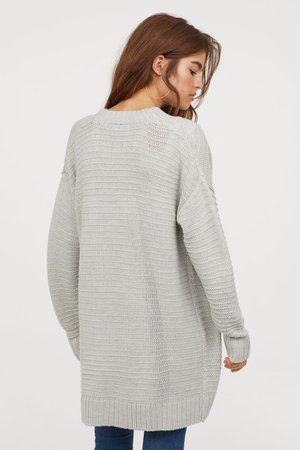 Knit Cardigan - Light gray - Ladies | H&M US