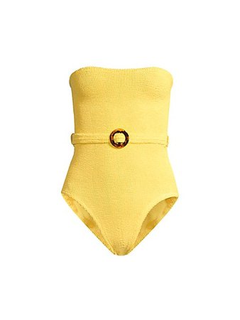 Hunza G Honor Strapless Swimsuit | SaksFifthAvenue