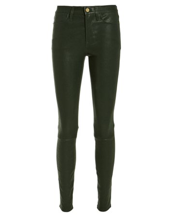FRAME | Le Skinny High Rise Leather Pants | INTERMIX®