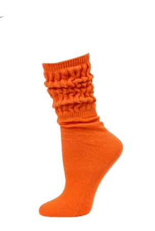 orange scrunch sock