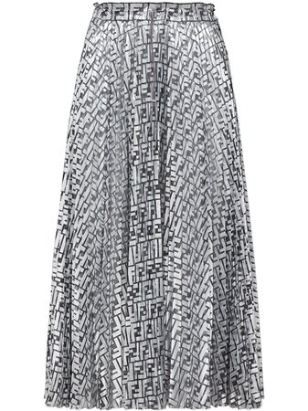 Fendi Fendi Prints On Monogram Midi Skirt