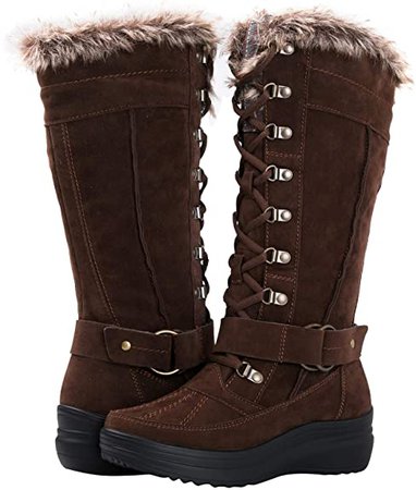Amazon.com | GLOBALWIN Women's 1828 Fashion Snow Boots (9 M US Women's, 1828Brown) | Snow Boots