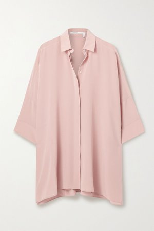 Pink Oversized silk crepe de chine blouse | Agnona | NET-A-PORTER