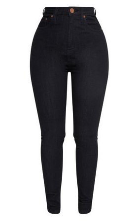 Shape Black High Waist Skinny Jean | Curve | PrettyLittleThing
