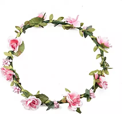 Amazon.com: Floral Fall BOHO Headband Flower Crown Festival Wedding Beach Hair Wreath F-01 (Purple) (Pink) : Everything Else