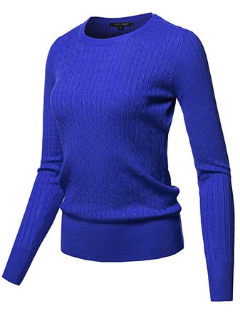Women's Top Contemporary Casual Viscose Nylon Textured Long Sleeves Sweater at Amazon Women’s Clothing store: