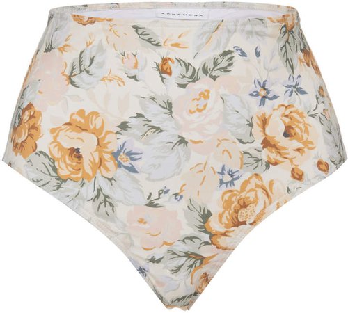 Ephemera Citrus Floral High-Waisted Bikini Bottom
