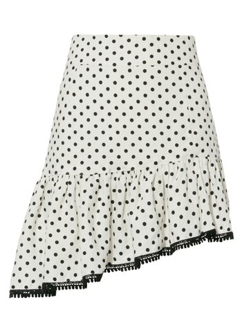 Frill Polka Dot Mini Skirt