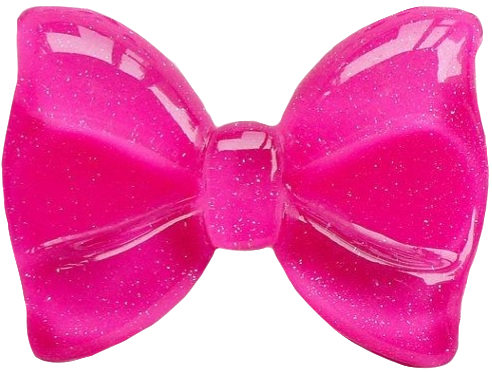 hot pink resin bow hair clip
