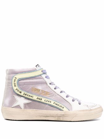 Golden Goose purple Slide high-top sneakers for women | GWF00115F00187925589 at Farfetch.com