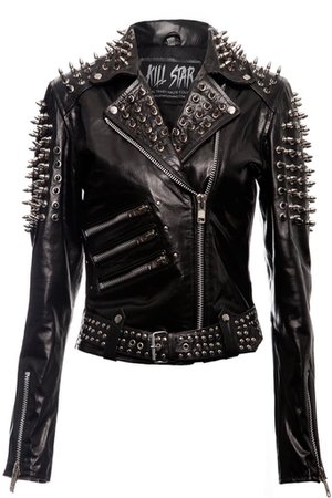 Spike Leather Jacket [VEGAN] | KILLSTAR - US Store