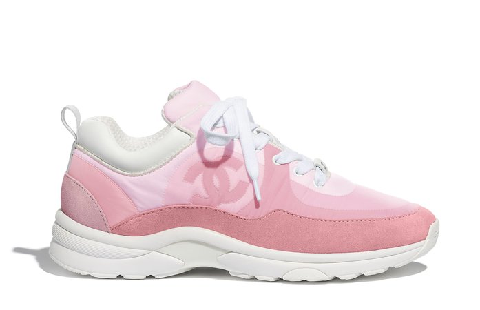 Chanel pink sneakers