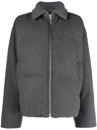 TOTEME Felted zip-up Padded Jacket - Farfetch