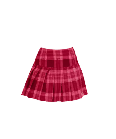Devil Inspired | Campus Spice Girl Yellow And Red Plaid Pleated Skirt (BmZ Edit)