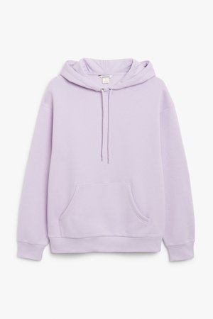 Soft drawstring hoodie - Lavender - Sweatshirts & hoodies - Monki WW