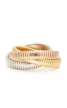 18k White, Yellow And Rose Gold Bracelet By Sidney Garber | Moda Operandi