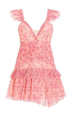 Roey Floral Cotton-Blend Mini Dress By Loveshackfancy | Moda Operandi