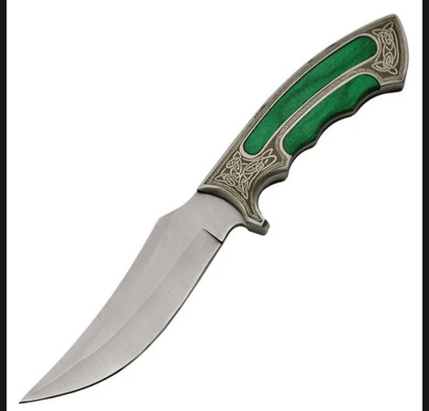 Green Bowie knife