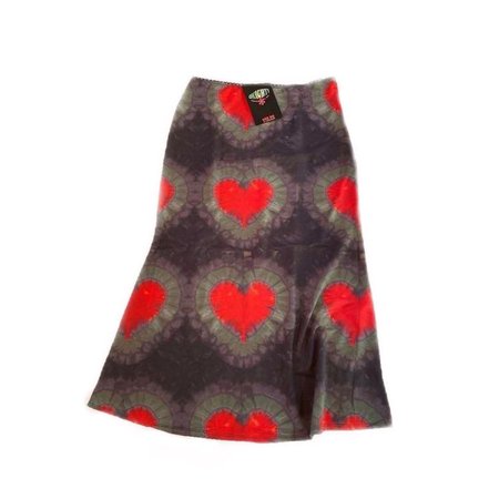 brown heart skirt