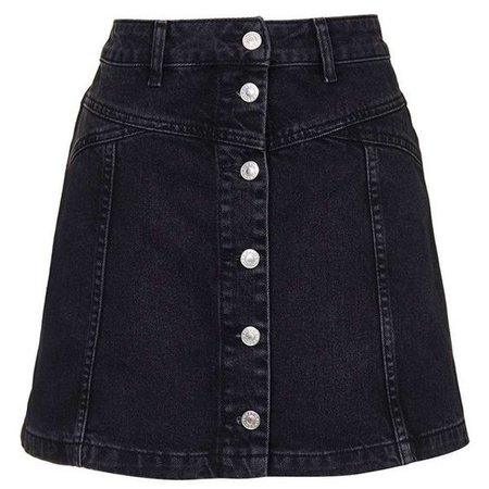 Women's Topshop Button Front Denim Skirt