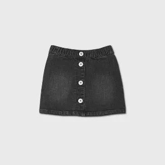 Toddler Girls' Button-Front Jean Skirt - Art Class™ Black : Target
