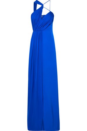 Cushnie | Draped cutout silk-georgette gown | NET-A-PORTER.COM