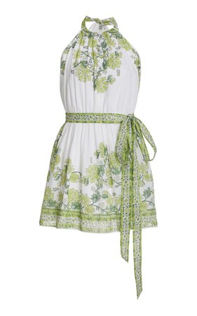 Belted Floral Cotton Mini Dress By Juliet Dunn | Moda Operandi