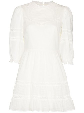 Shop white Reformation Miley lace-detailing minidress with Express Delivery - Farfetch