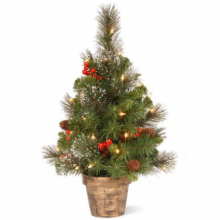 National Tree Co. 24in Crestwood Small Spruce Pre-Lit Christmas Tree