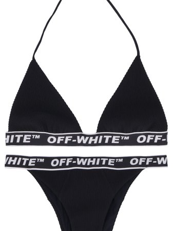 Off-White Bikini With Triangle Bra