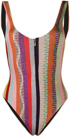 Missoni Mare Striped Zip-Front Swimsuit