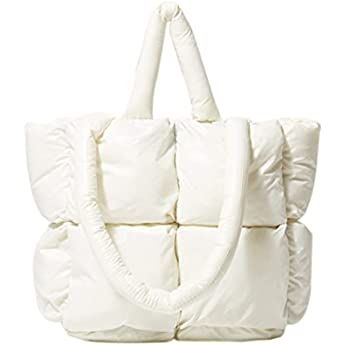 Amazon.com: MadGrandeur Puffer Tote Bag Quilted Tote Bag for Women Down Fall Winter Handbag Puff Bag Aesthetic Shoulder Bag Stuffing Pillow Bag (White) : Clothing, Shoes & Jewelry