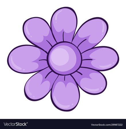 Single flower in purple Royalty Free Vector Image