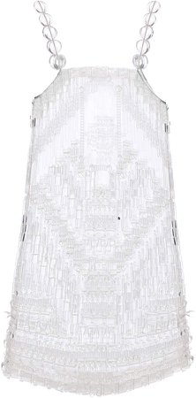 Balmain Plexiglass-Embellished Mini Dress Size: 34