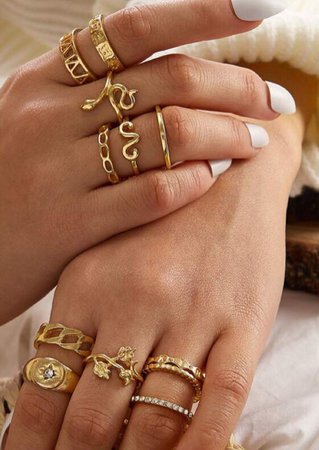 shein gold rings