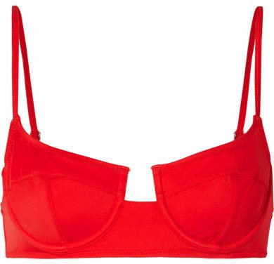 Re/done The Hollywood Bikini Top - Red