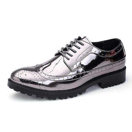 Men's Oxfords Formal Shoes Brogue Business Classic Wedding Party & Evening Patent Leather Non-slipping Wear Proof Silver Gold Fall Winter 8690384 2021 – $55.11