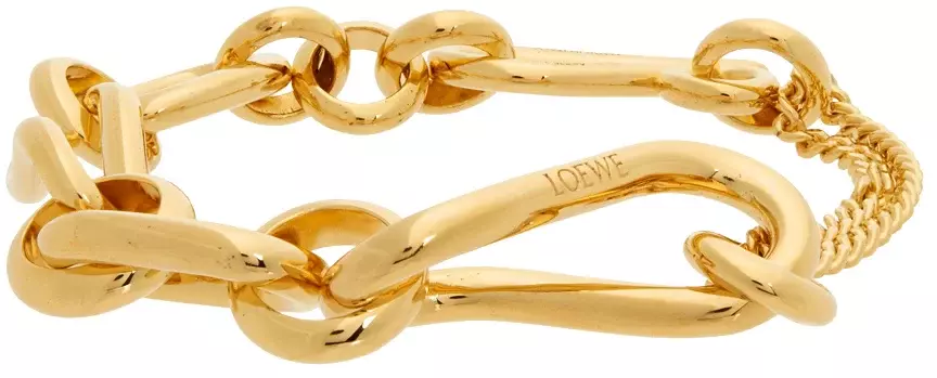 Loewe : Gold Chainlink Bracelet | SSENSE