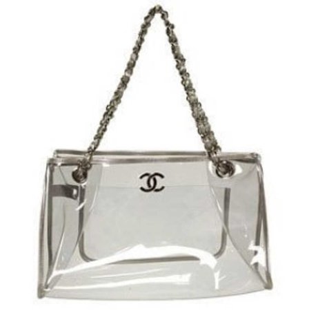 clear plastic Chanel bag