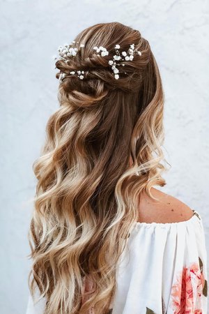 half up half down hairstyles - Google Search