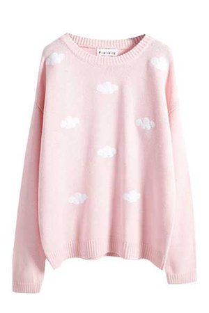 pastel pink cloud sweater