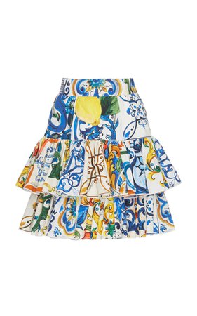 Maiolica-Print Cropped Top by Dolce & Gabbana | Moda Operandi