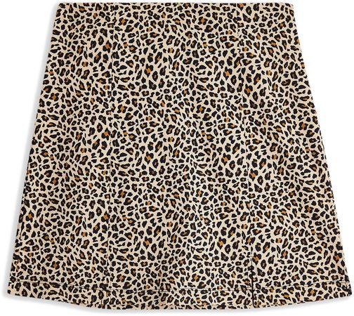 Leopard Bengaline Miniskirt